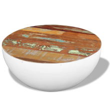 vidaXL Bowl Shaped Coffee Table Antique Decor Solid Reclaimed Wood 60x60x30 cm