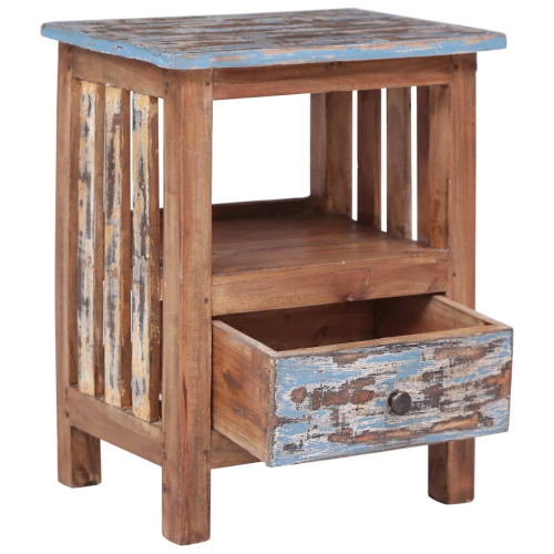 VidaXL vidaXL Bedside Cabinet Nightstand Bed Table Side Table Solid Mahogany Wood 1