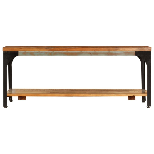 VidaXL vidaXL Coffee Table with Shelf Solid Reclaimed Wood Living Room Tea Couch 1