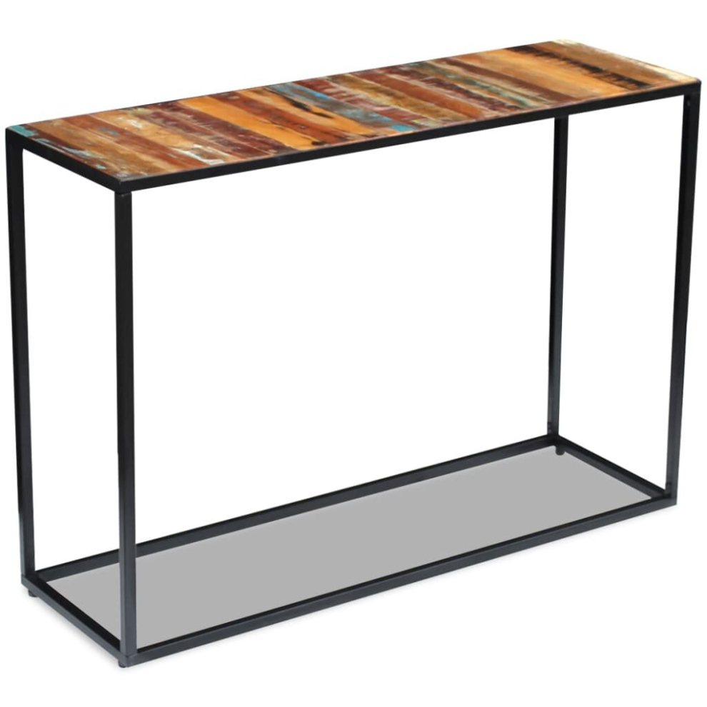 vidaXL Console Table Cabinet Sideboard Home Solid Reclaimed Wood 110x35x76 cm