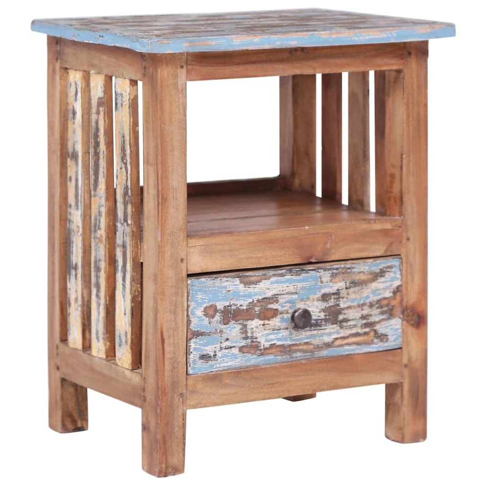 vidaXL Bedside Cabinet Nightstand Bed Table Side Table Solid Mahogany Wood