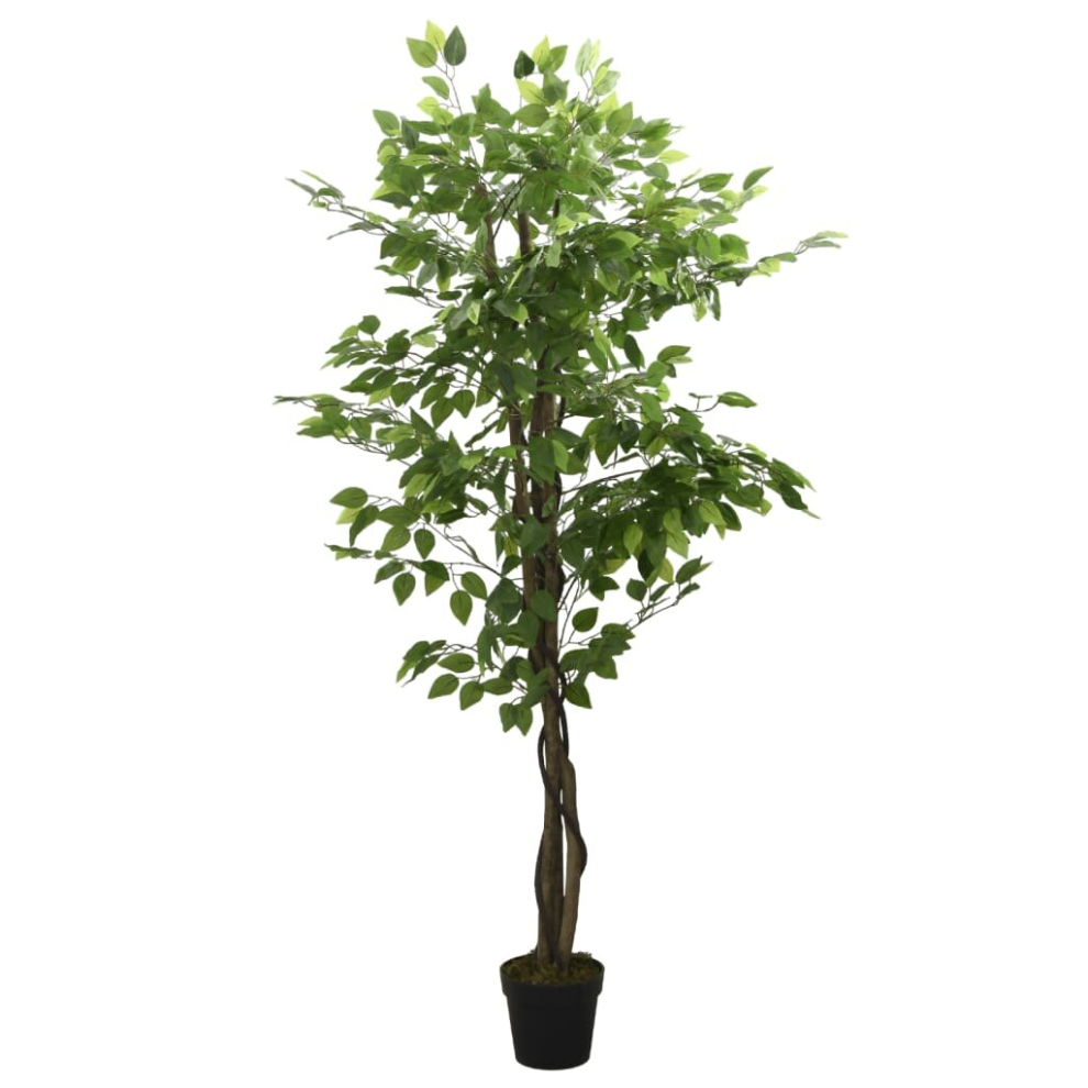 Vidaxl (120 Cm) Artificial Ficus Tree Fake Plant Artificial Plant 756 Leaves Green