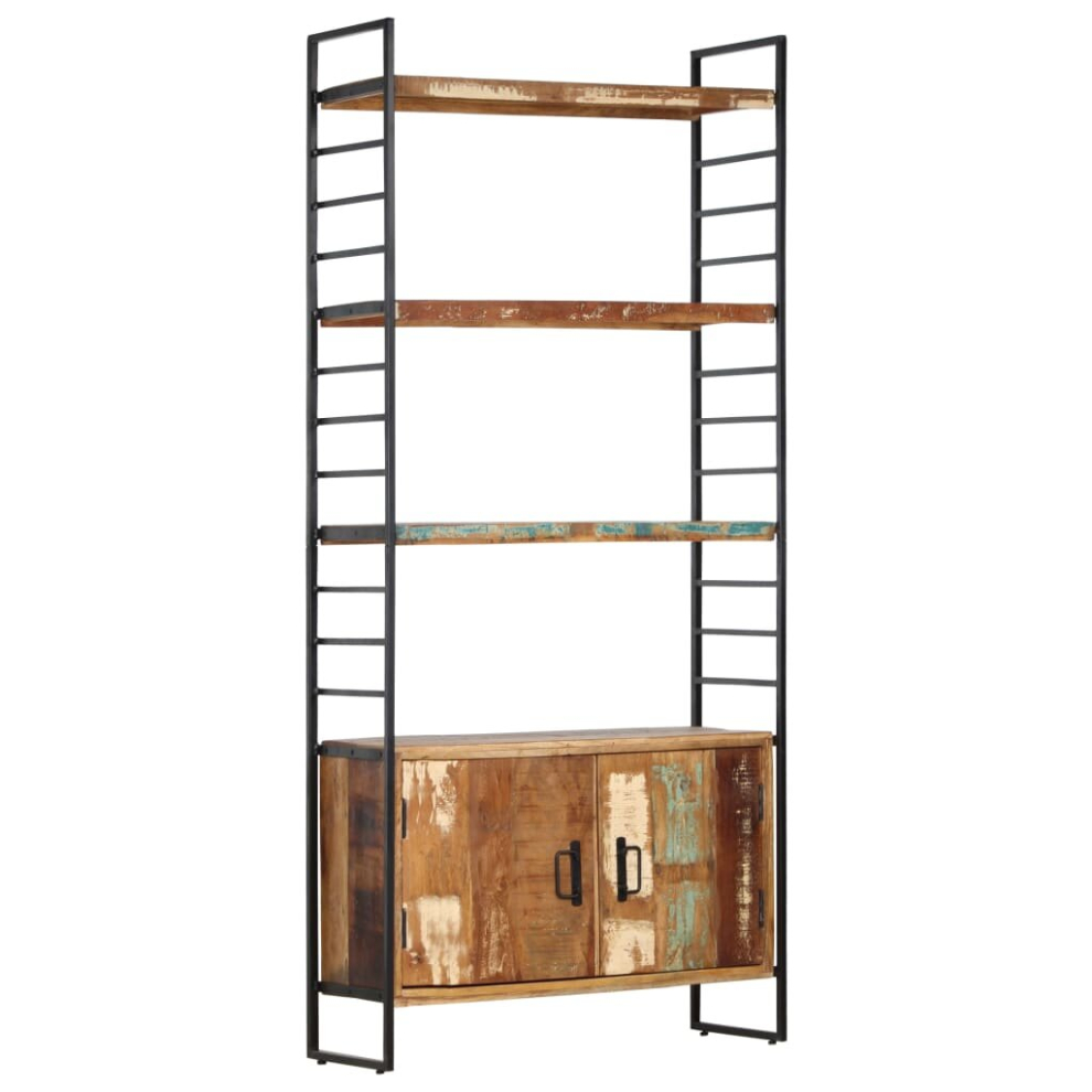 Vidaxl 4-Tier Bookcase Solid Reclaimed Wood 80Cm Book Racks Display Units