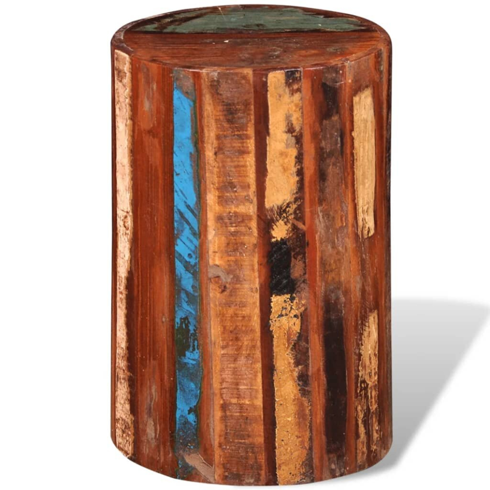 Vidaxl Solid Wood Bar Stools Reclaimed Cylinder Plant Lamp Stand Handmade