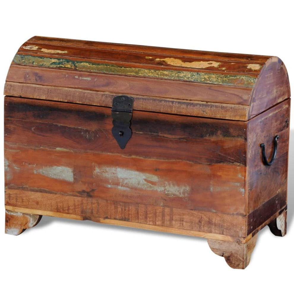 Reclaimed Solid Wood Storage Chest Box 60x30x45 Cm Vintage Rustic Antique