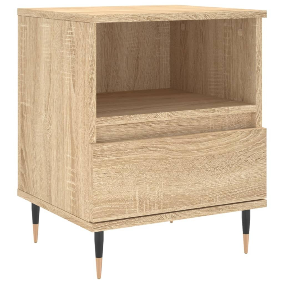 Vidaxl (Sonoma Oak, 1 Pcs) Bedside Cabinets Nightstand Side Table Bed Cabinet Engineered Wood