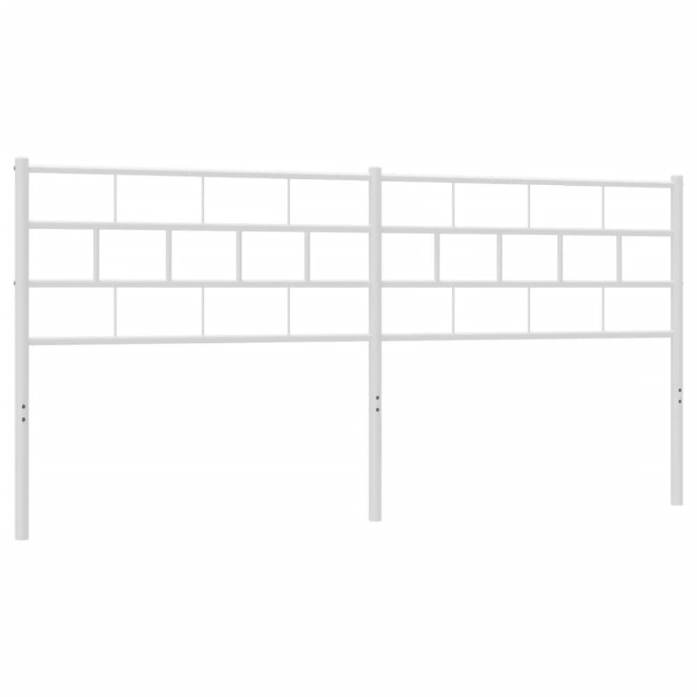 Vidaxl (White, 200 Cm) Metal Headboard Home Tall Headboard Bed Header Bedroom Bed Headboard