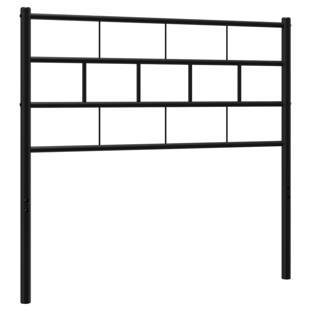 Vidaxl (Black, 75 Cm) Metal Headboard Home Tall Headboard Bed Header Bedroom Bed Headboard