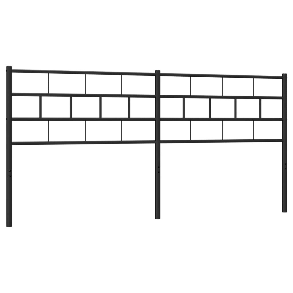 Vidaxl (Black, 193 Cm) Metal Headboard Home Tall Headboard Bed Header Bedroom Bed Headboard