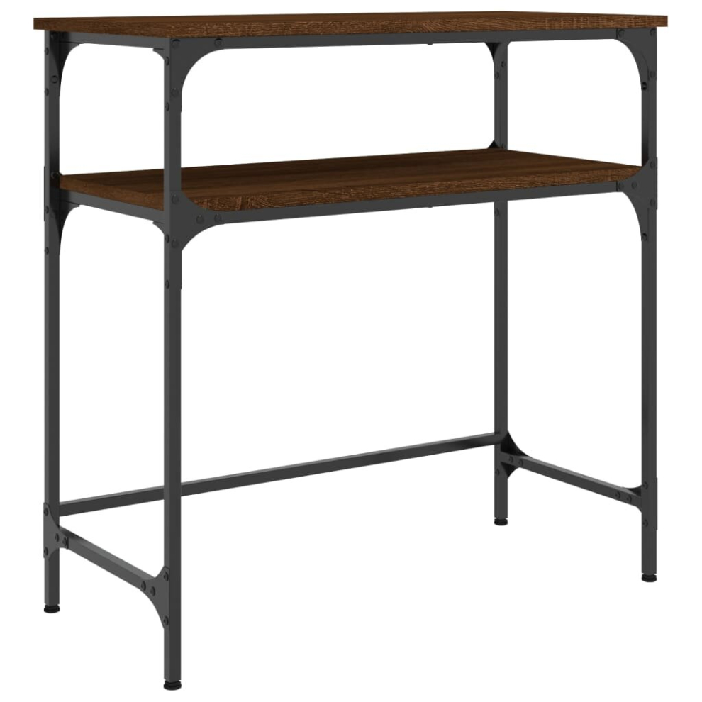 Vidaxl Brown ( Oak, 75 X 35.5 X 75 Cm) Console Table End Table Hallway Stand Side Sofa Table Engineered Wood