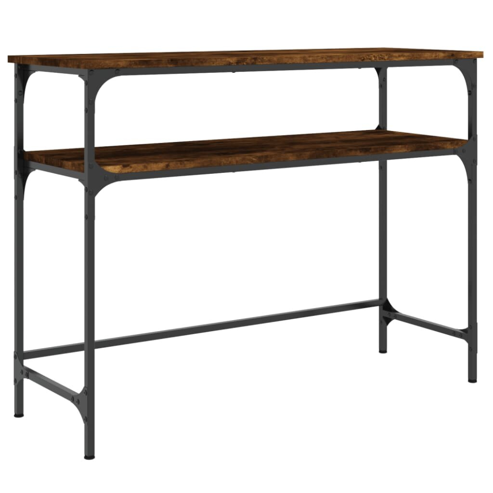 Vidaxl (Smoked Oak, 100 X 35.5 X 75 Cm) Console Table End Table Hallway Stand Side Sofa Table Engineered Wood