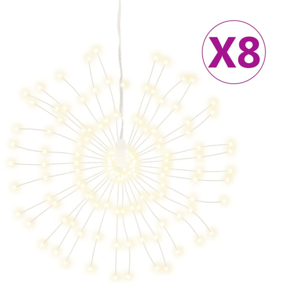 Vidaxl Christmas Starburst Lights Xmas Fairy Light 140 Leds 8 Pcs Warm White