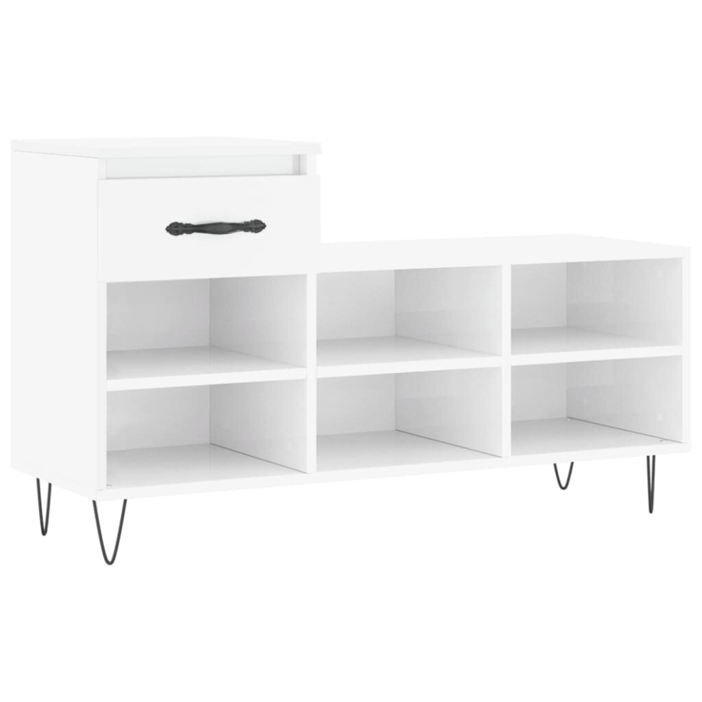 (high gloss white) vidaXL Shoe Cabinet Shoe Cupboard Shoe Storage Rack Shelf Engineered Wood