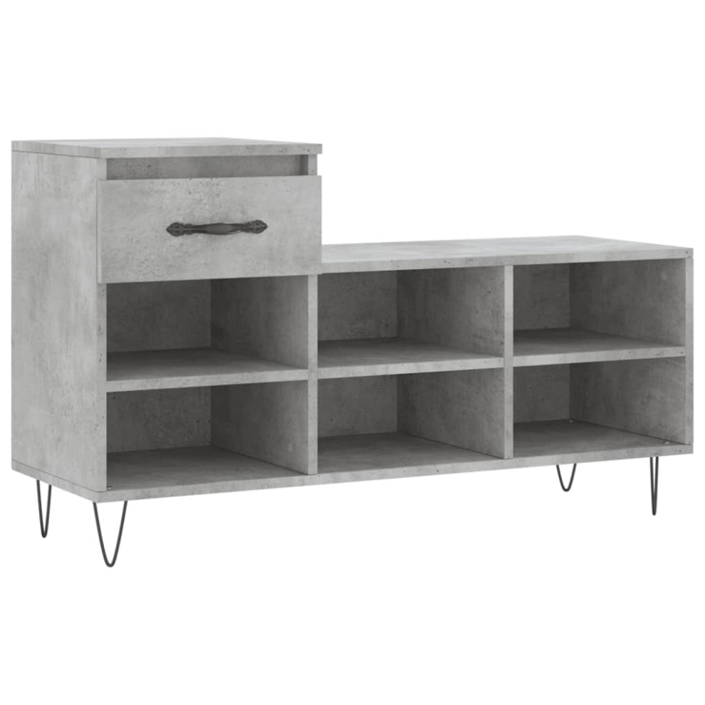 Vidaxl (Concrete ) Shoe Cabinet Shoe Cupboard Shoe Storage Rack Shelf Engineered Wood Grey
