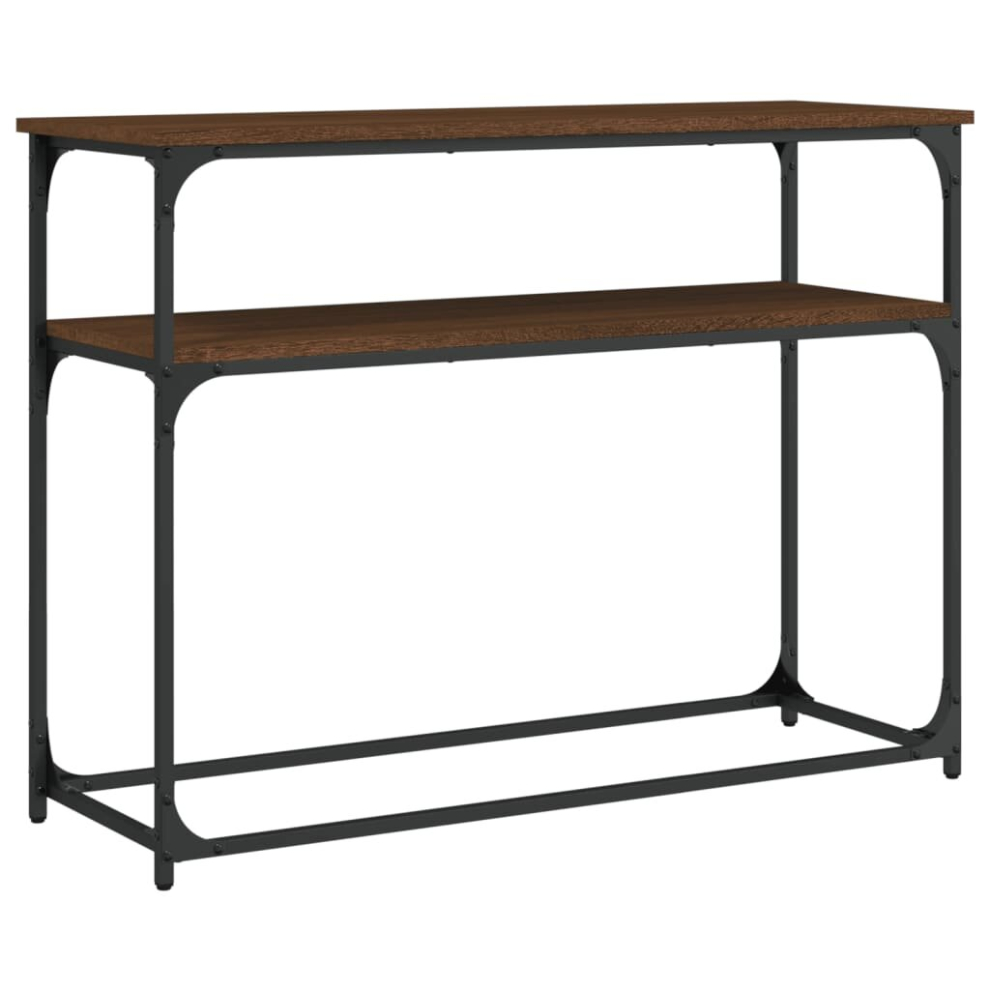 Vidaxl (Brown Oak, 100 X 35.5 X 75 Cm) Console Table End Table Hallway Stand Side Sofa Table Engineered Wood