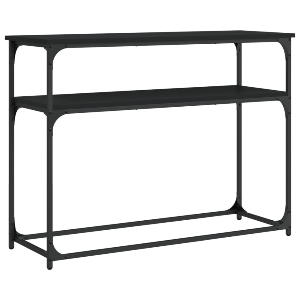 Vidaxl (Black, 100 X 35.5 X 75 Cm) Console Table End Table Hallway Stand Side Sofa Table Engineered Wood