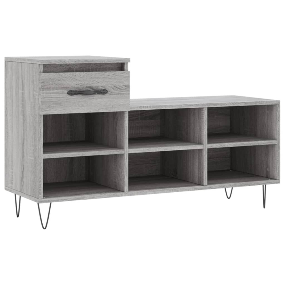 (grey sonoma) vidaXL Shoe Cabinet Shoe Cupboard Shoe Storage Rack Shelf Engineered Wood