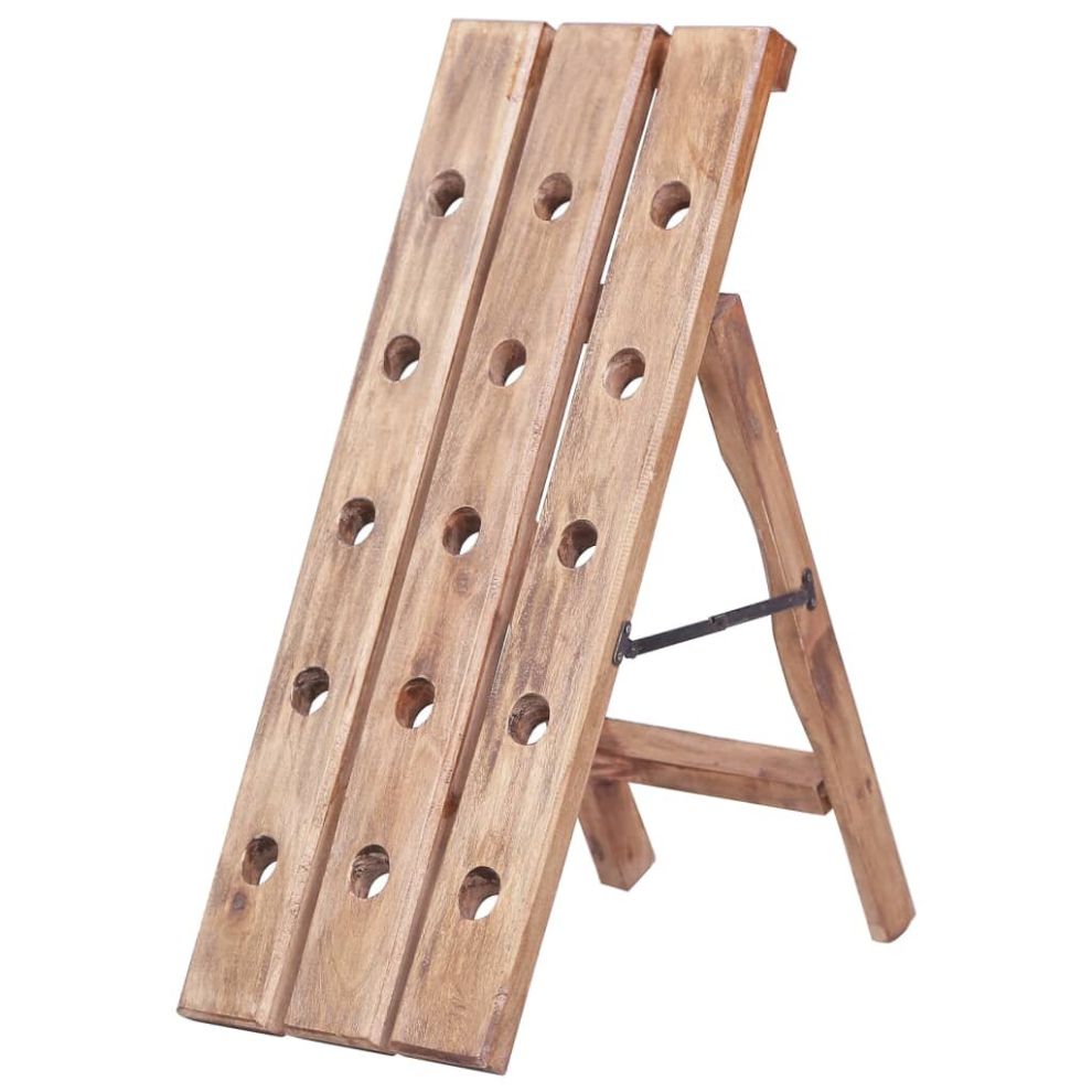 Vidaxl Wine Rack For 15 Bottles Wine Shelf Wine Holder Solid Mahogany Wood