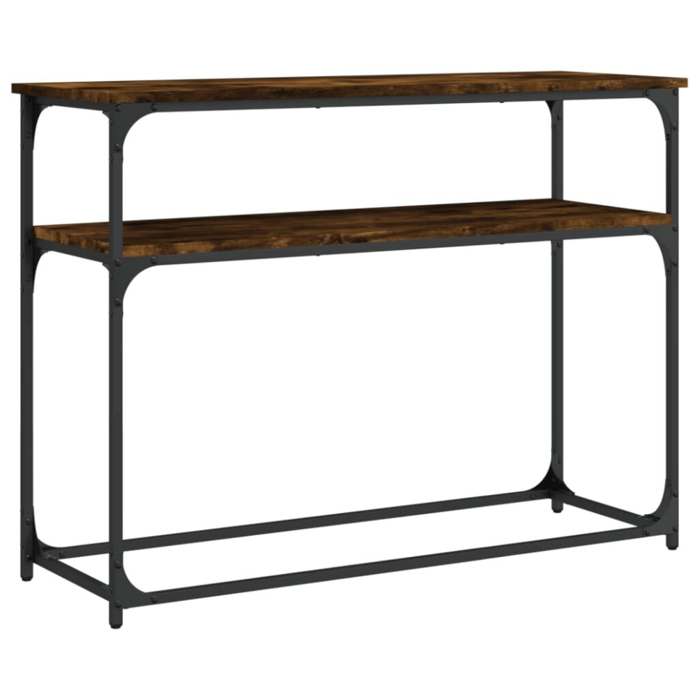 Vidaxl (Smoked Oak, 100 X 35.5 X 75 Cm) Console Table End Table Hallway Stand Side Sofa Table Engineered Wood
