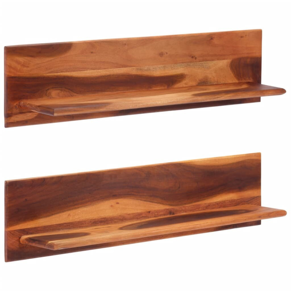 vidaXL Wall Shelves Floating Shelf Wall Mounted Shelf 2 pcs Solid Wood Acacia