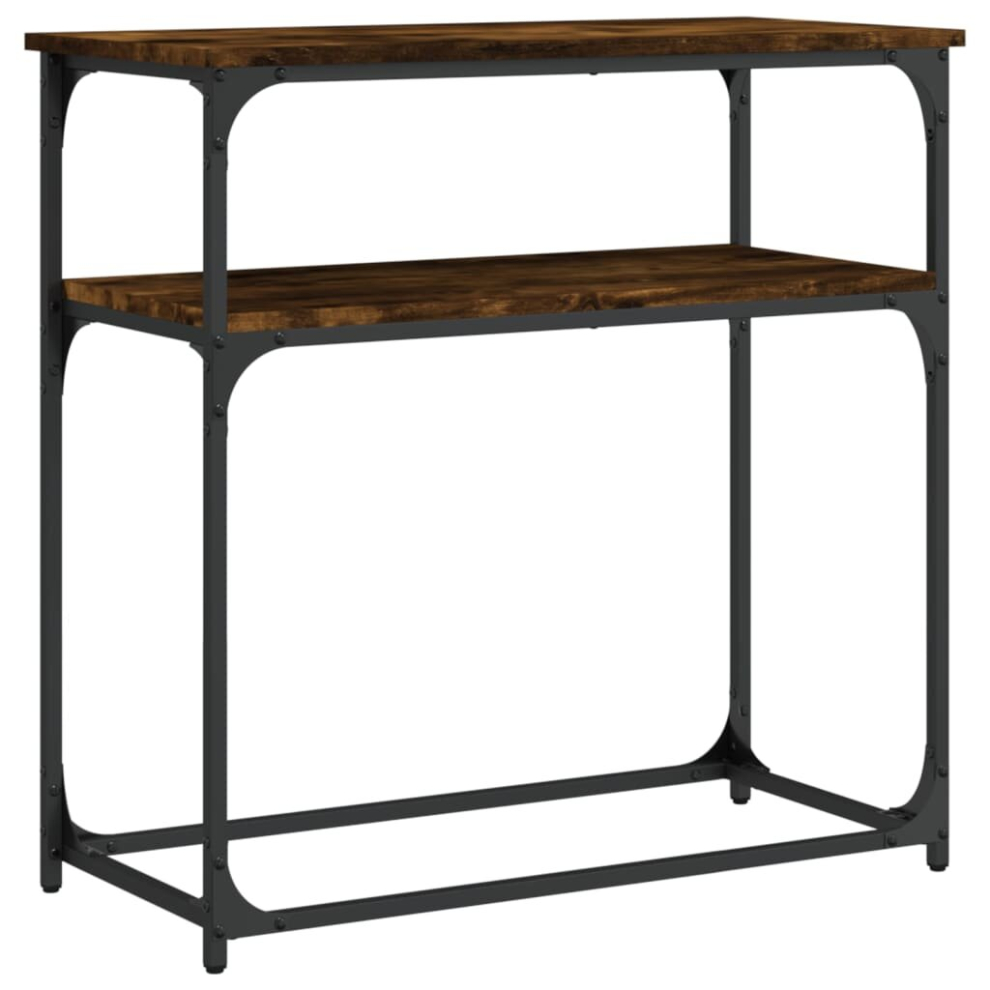 Vidaxl (Smoked Oak, 75 X 35.5 X 75 Cm) Console Table End Table Hallway Stand Side Sofa Table Engineered Wood