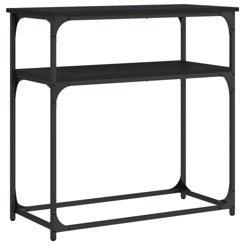 Vidaxl (Black, 75 X 35.5 X 75 Cm) Console Table End Table Hallway Stand Side Sofa Table Engineered Wood