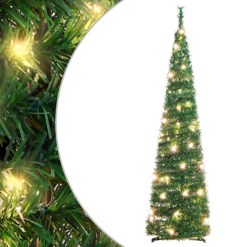 Vidaxl Artificial Christmas Tree Artificial Xmas Tree Pop-Up 50 Leds Green