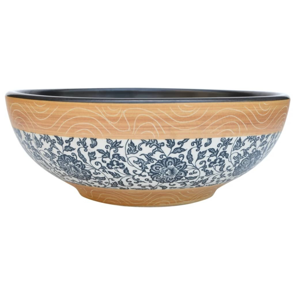 VIDAXL Ceramic Countertop Basin - Black - 41x14 cm - Image 2
