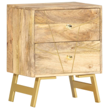 vidaXL Solid Wood Mango Bedside Cabinet 40x30x50cm Nightstand Storage Cabinet