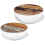 VidaXL (white) vidaXL Two Piece Bowl Shaped Coffee Table Set Solid Reclaimed Wood 2 Colours 5