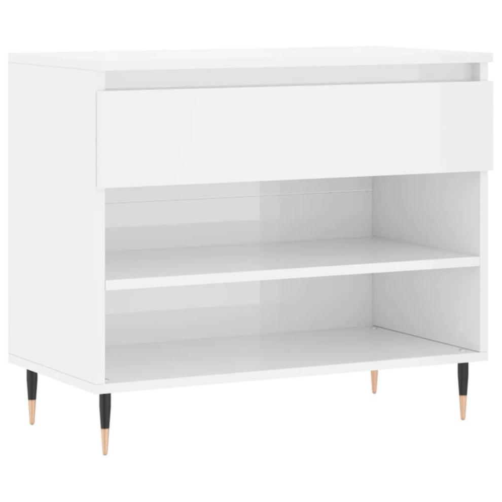 (high gloss white) vidaXL Shoe Cabinet Shoe Cupboard Shoe Storage Rack Shelf Engineered Wood