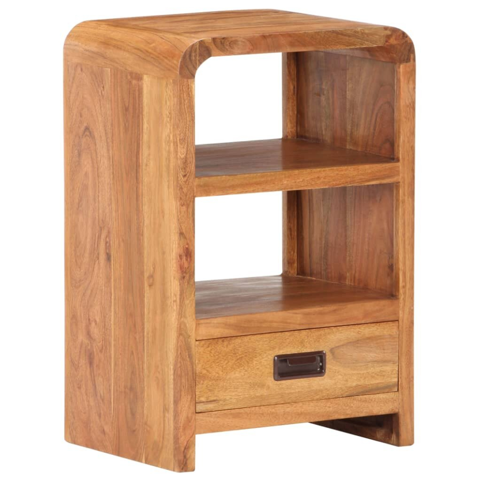 Vidaxl Solid Wood Acacia Bedside Table 40X30x60 Cm Honey Finish Nightstand