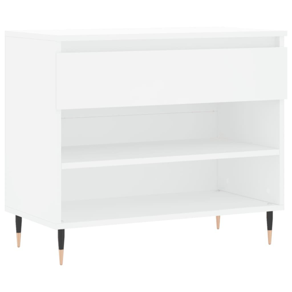 Vidaxl (White) Shoe Cabinet Shoe Cupboard Shoe Storage Rack Shelf Engineered Wood