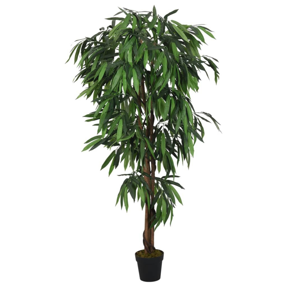 Vidaxl (80 Cm) Artificial Mango Tree Fake Plant Artificial Plant 900 Leaves Green
