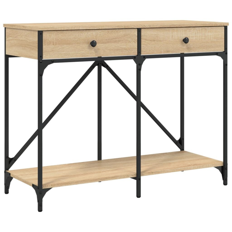 Vidaxl (Sonoma Oak) Console Table End Table Hallway Stand Side Sofa Table Engineered Wood