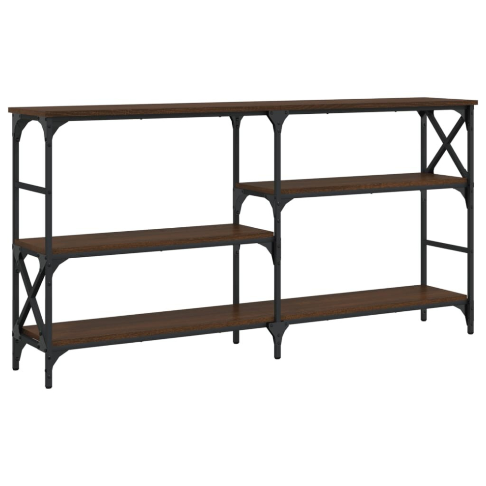 Vidaxl Brown ( Oak, 150 X 29 X 76.5 Cm) Console Table End Table Hallway Stand Side Sofa Table Engineered Wood