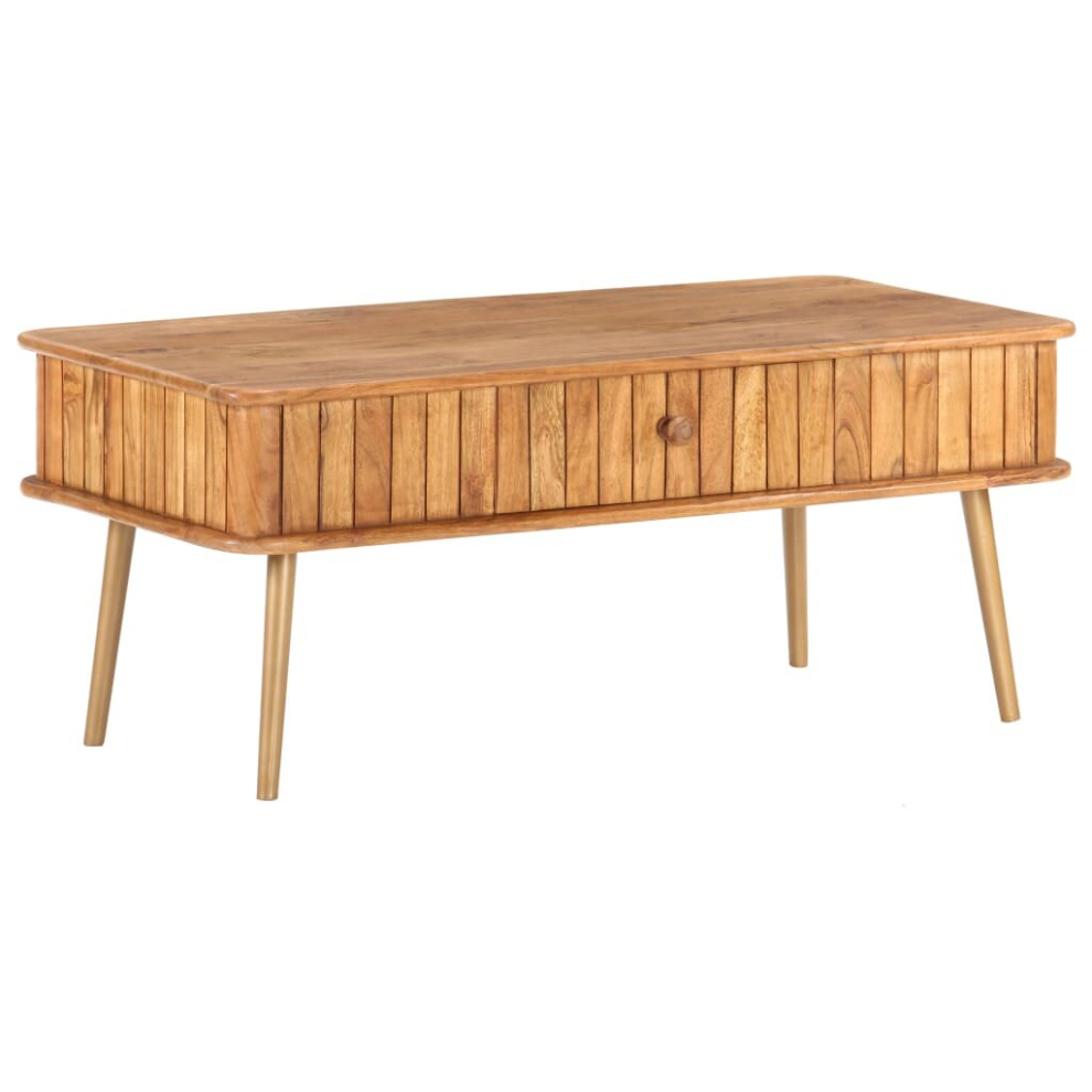 vidaXL Solid Wood Acacia Coffee Table 100x50x40 cm Wooden Couch Side Table