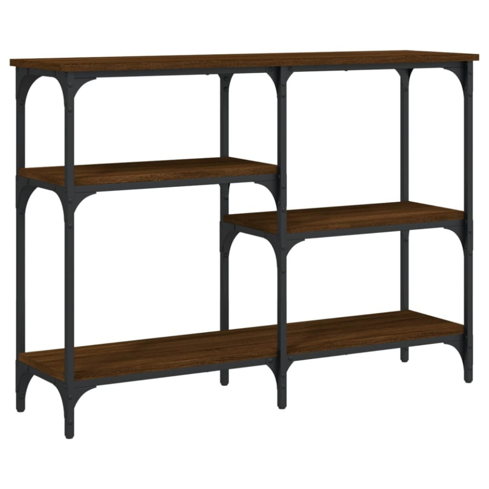 Vidaxl ( Oak, 102 X 29 X 75 Cm) Console Table End Table Hallway Stand Side Sofa Table Engineered Wood Brown