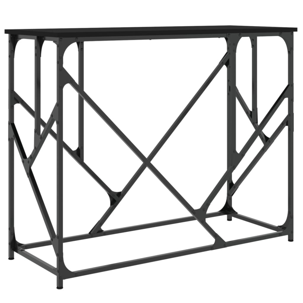 Vidaxl Black (Black) Console Table Side End Table Hallway Stand Sofa Table Engineered Wood