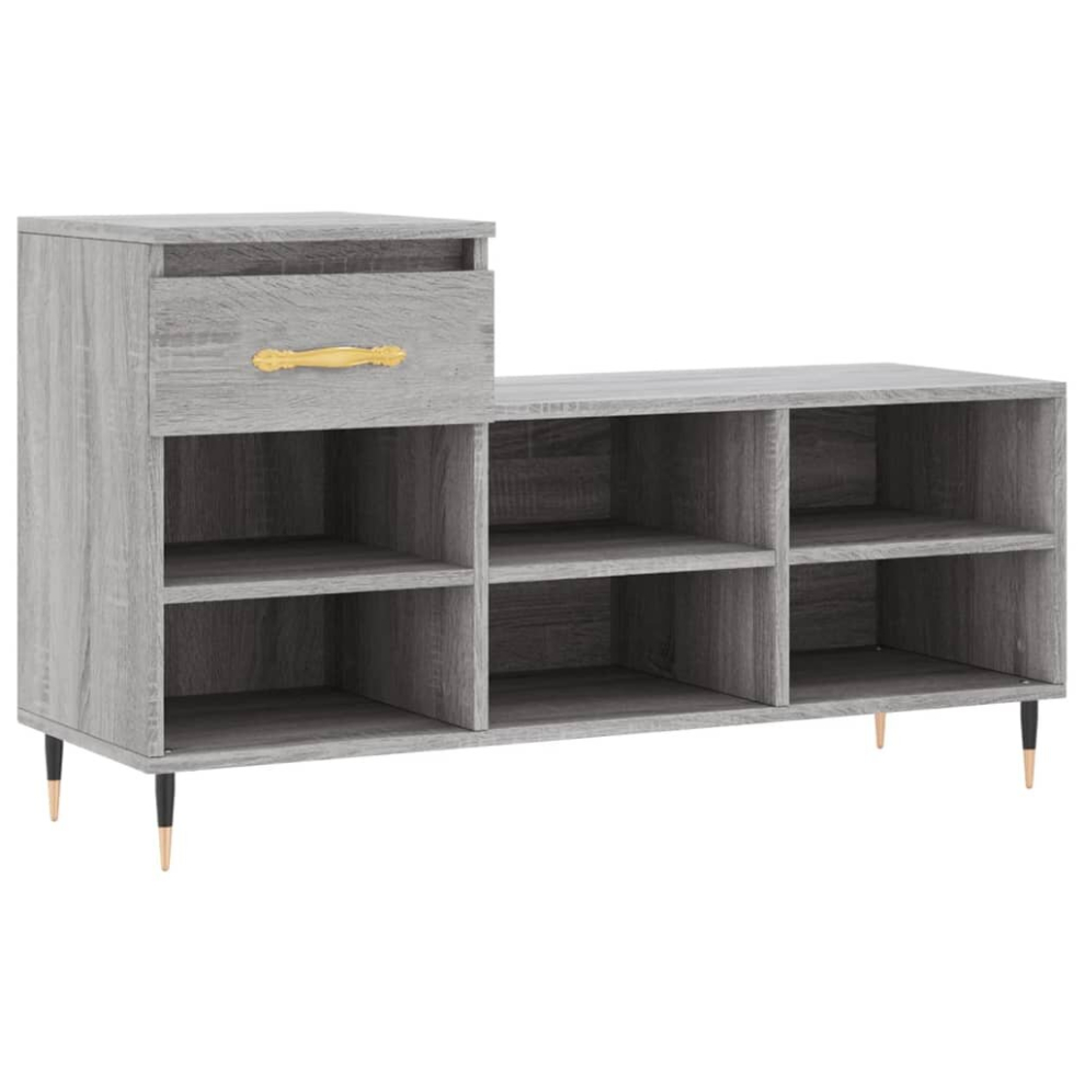 Vidaxl (Grey Sonoma) Shoe Cabinet Shoe Cupboard Shoe Storage Rack Shelf Engineered Wood
