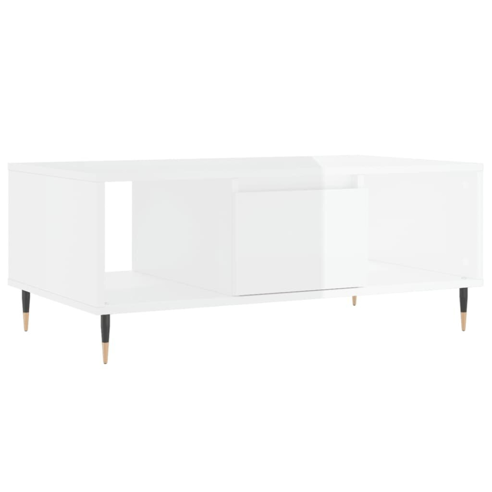 Vidaxl (High Gloss White) Coffee Table Side Table End Accent Telephone Sofa Table Engineered Wood