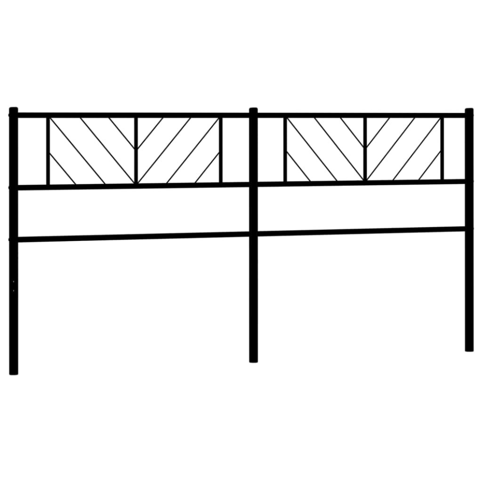 (black, 200 cm) vidaXL Metal Headboardfor Bedroom Tall Headboard Bed Header Bed Headboard