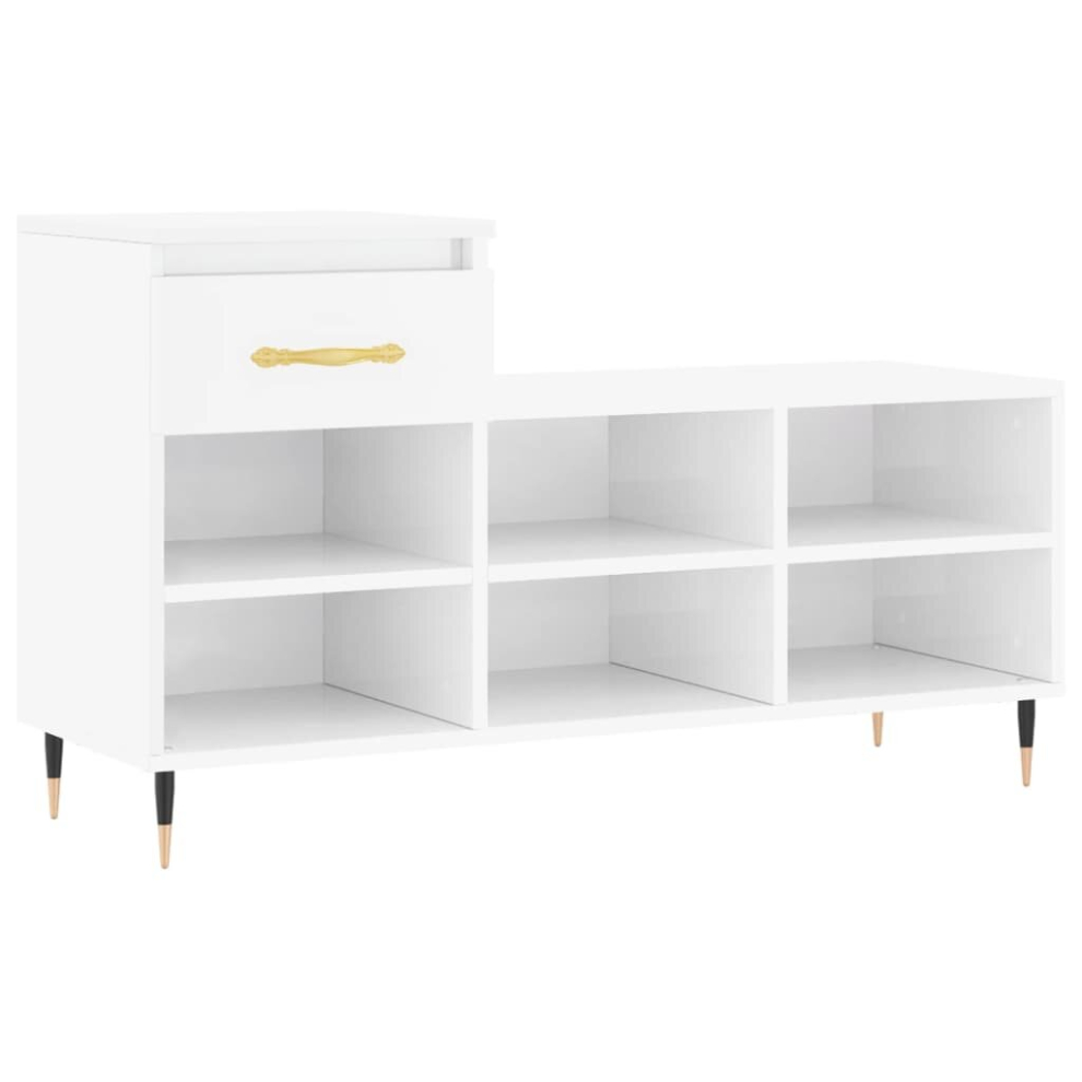 (high gloss white) vidaXL Shoe Cabinet Shoe Cupboard Shoe Storage Rack Shelf Engineered Wood