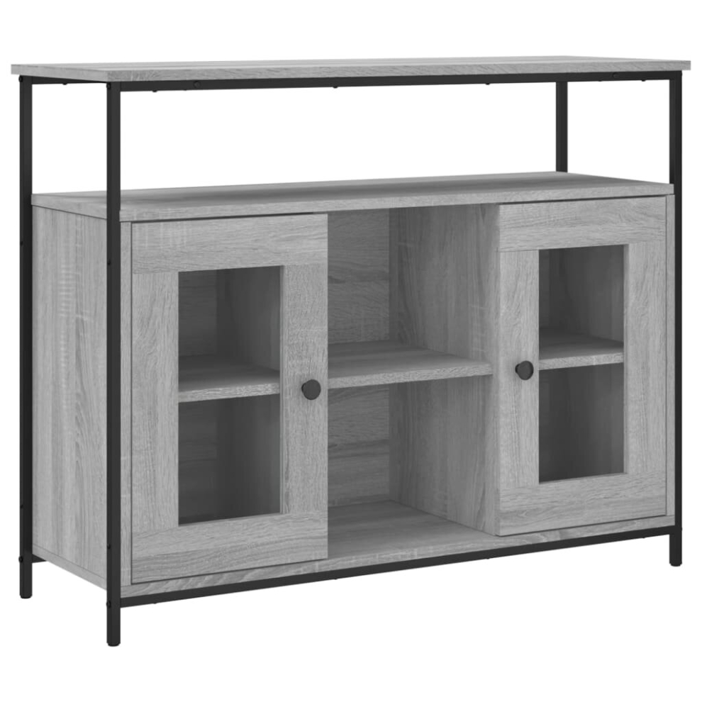 (grey sonoma) vidaXL Sideboard Storage Cupboard Highboard Home Side Cabinet Engineered Wood