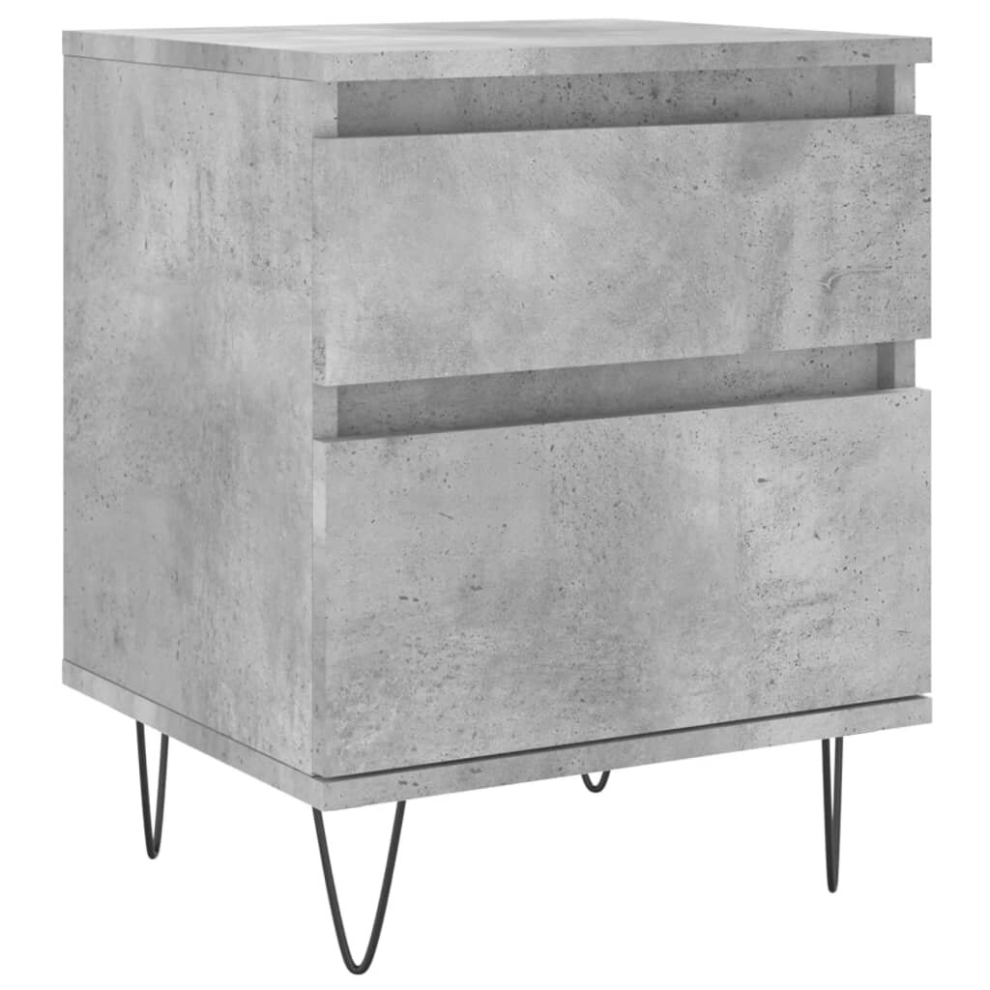 Vidaxl (Concrete Grey, 1 Pcs) Bedside Cabinets Nightstand Side Table Bed Cabinet Engineered Wood