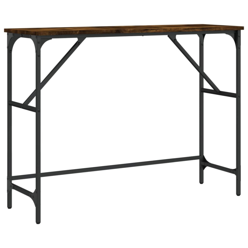 Vidaxl (Smoked Oak, 100 X 32 X 75 Cm) Console Table End Table Hallway Stand Side Sofa Table Engineered Wood