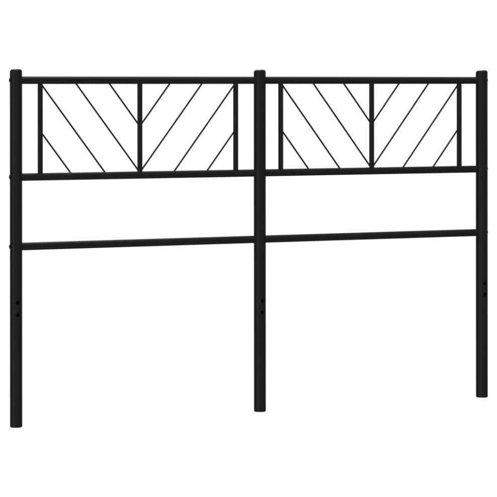 (black, 135 cm) vidaXL Metal Headboardfor Bedroom Tall Headboard Bed Header Bed Headboard