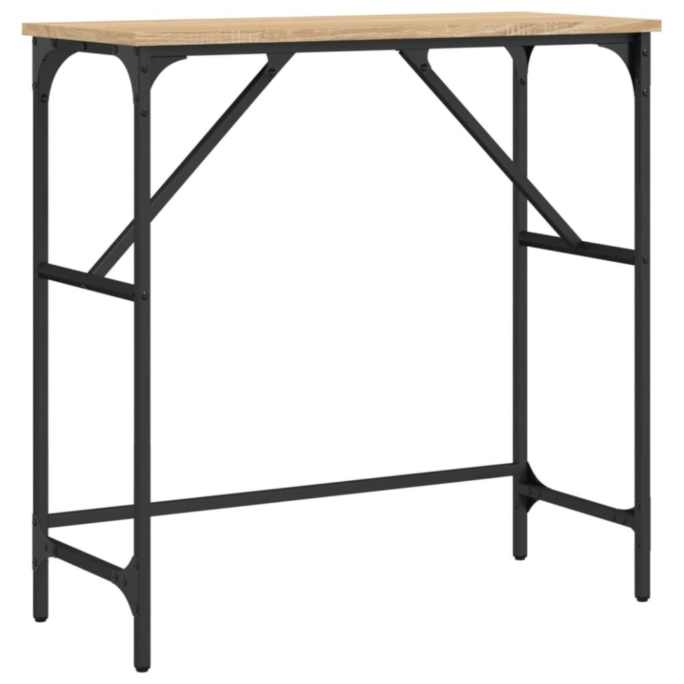 Vidaxl (Sonoma Oak, 75 X 32 X 75 Cm) Console Table End Table Hallway Stand Side Sofa Table Engineered Wood