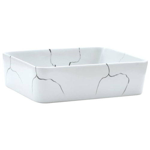 VidaXL (white) vidaXL Countertop Basin Bathroom Sink Vessel Multicolour Rectangular Ceramic 1