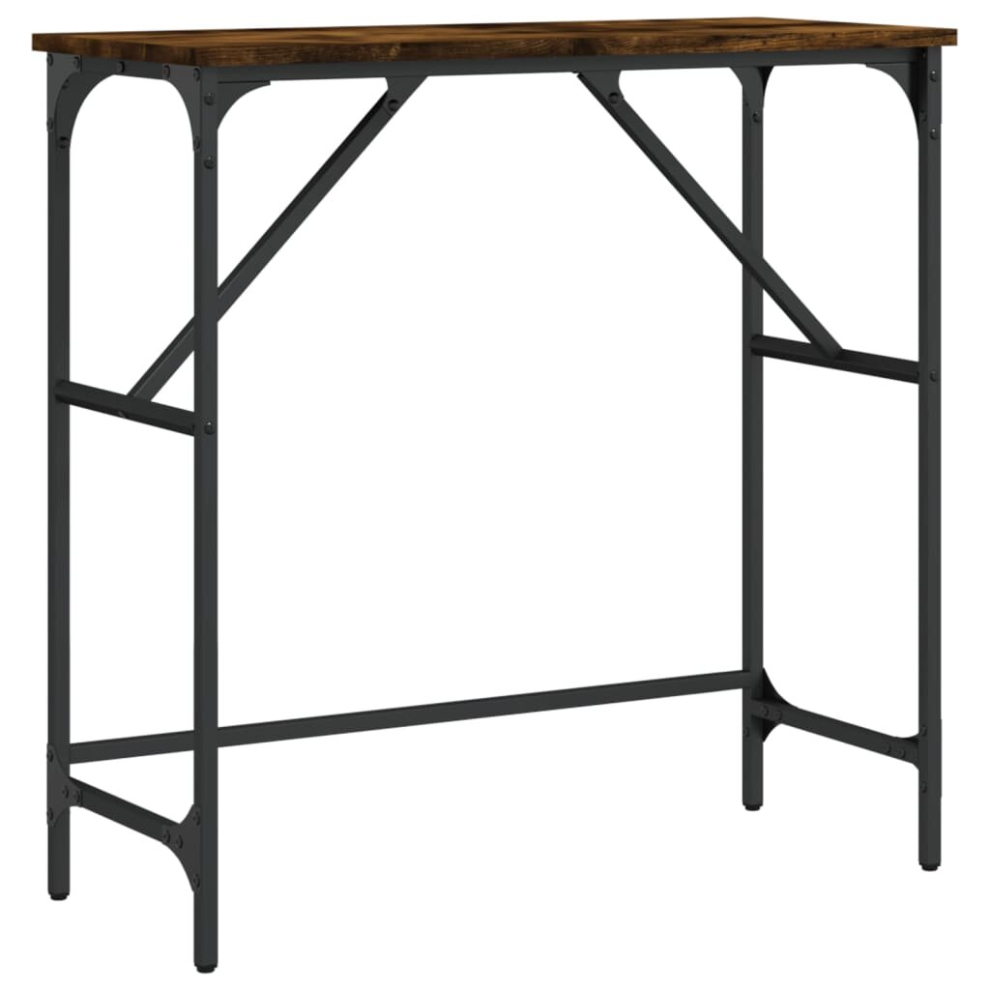 Vidaxl (Smoked Oak, 75 X 32 X 75 Cm) Console Table End Table Hallway Stand Side Sofa Table Engineered Wood